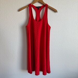 Derek Heart Red Racerback Textured Mini Dress Y2K Basic Size Small